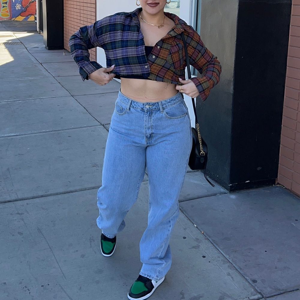 RSQ Cropped Cut off Flannel